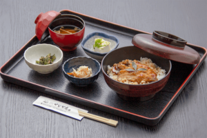 ●エノハ（ヤマメ）丼　¥1,200円｜長湯温泉のお料理・大分県の温泉で食べる定食・和食・郷土料理ならかじか庵へ