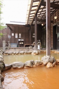 日本一の炭酸泉・長湯温泉「かじか庵」の大浴場・男湯